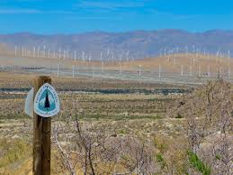 PCT trail marker and windmills